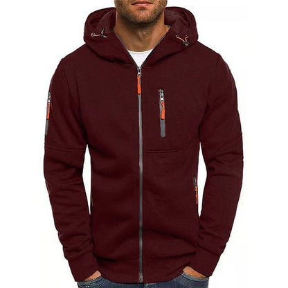 Matteo | Felpa con Zip e Cappuccio Uomo Tasche