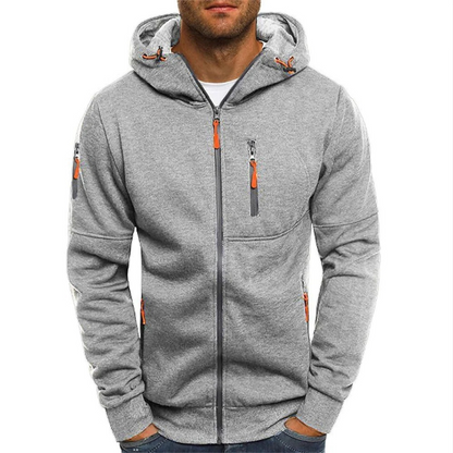 Matteo | Felpa con Zip e Cappuccio Uomo Tasche
