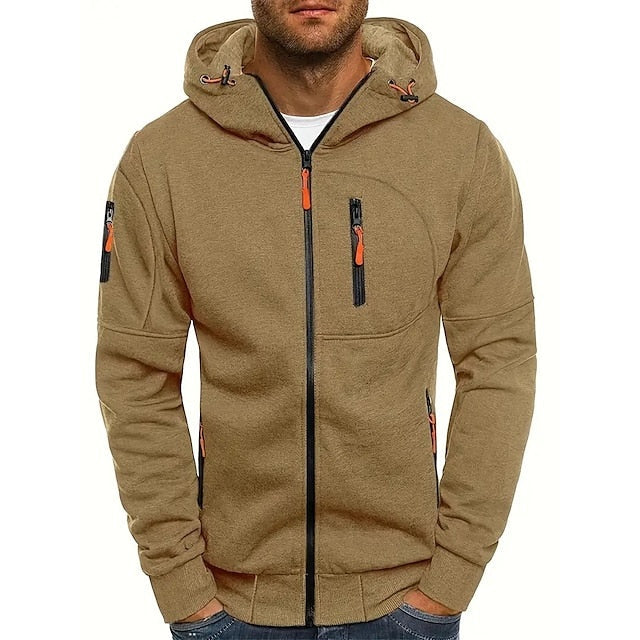 Matteo | Felpa con Zip e Cappuccio Uomo Tasche
