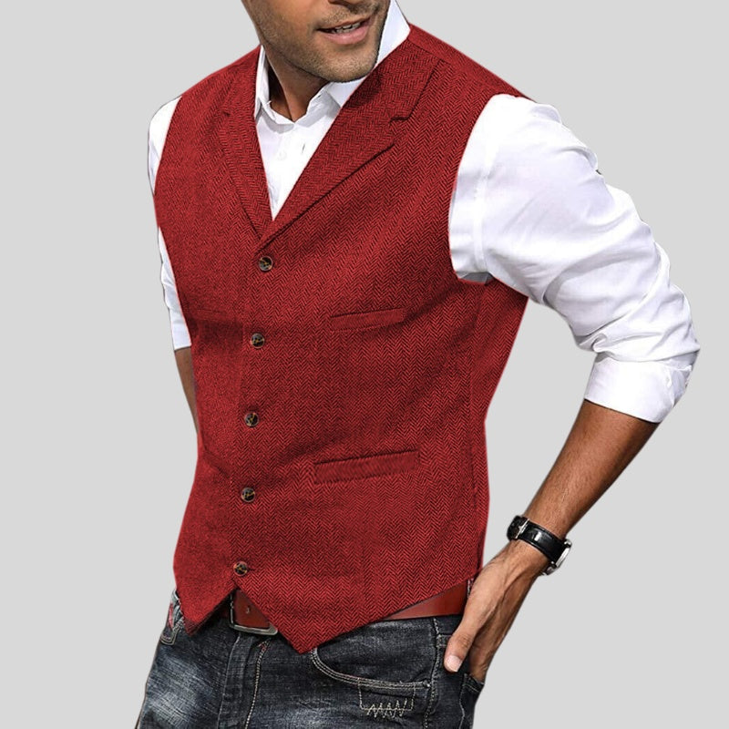 Matteo | Gilet Tweed Uomo Giacche Tweed Uomo Bottoni