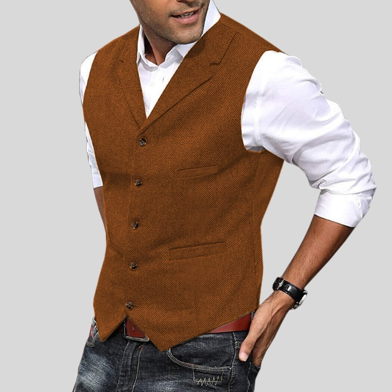 Matteo | Gilet Tweed Uomo Giacche Tweed Uomo Bottoni