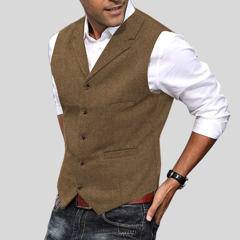 Matteo | Gilet Tweed Uomo Giacche Tweed Uomo Bottoni