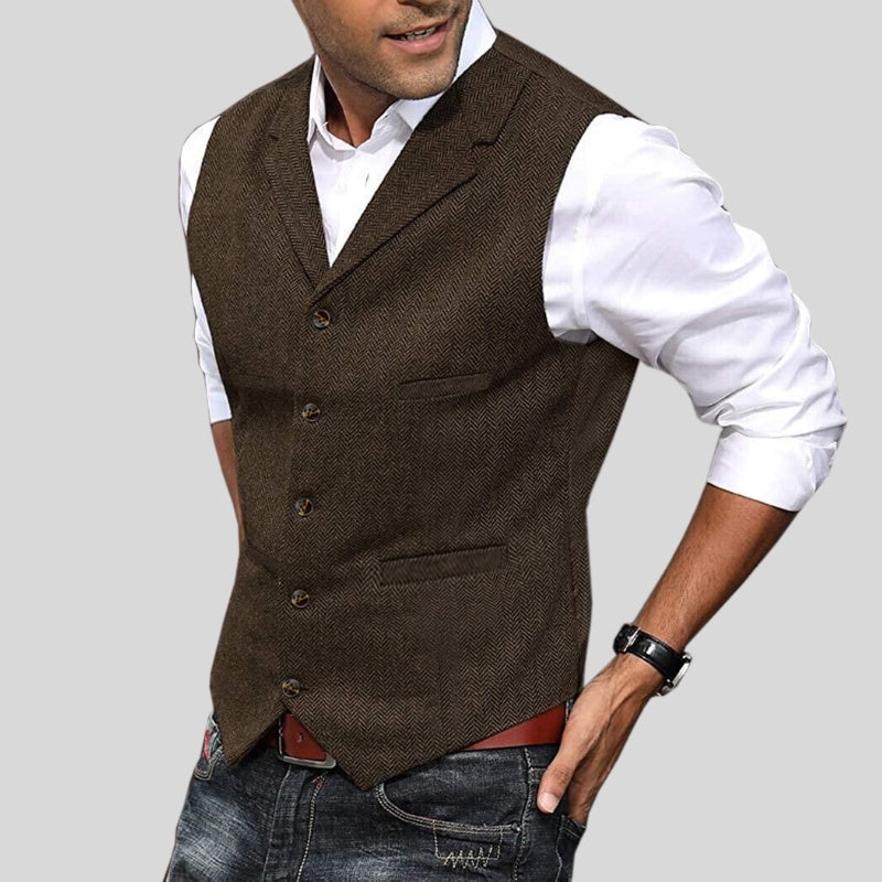 Matteo | Gilet Tweed Uomo Giacche Tweed Uomo Bottoni