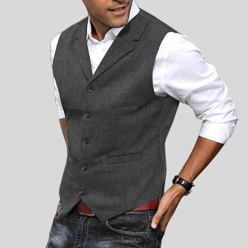 Matteo | Gilet Tweed Uomo Giacche Tweed Uomo Bottoni