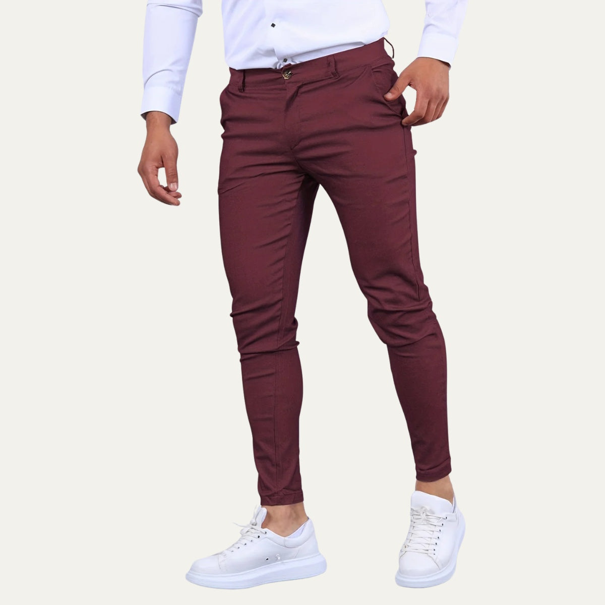 Matteo | Pantaloni Chino Skinny Uomo Slim Fit