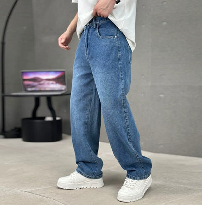 Mattia | Jeans Larghi Uomo Vita Media Gamba Dritta