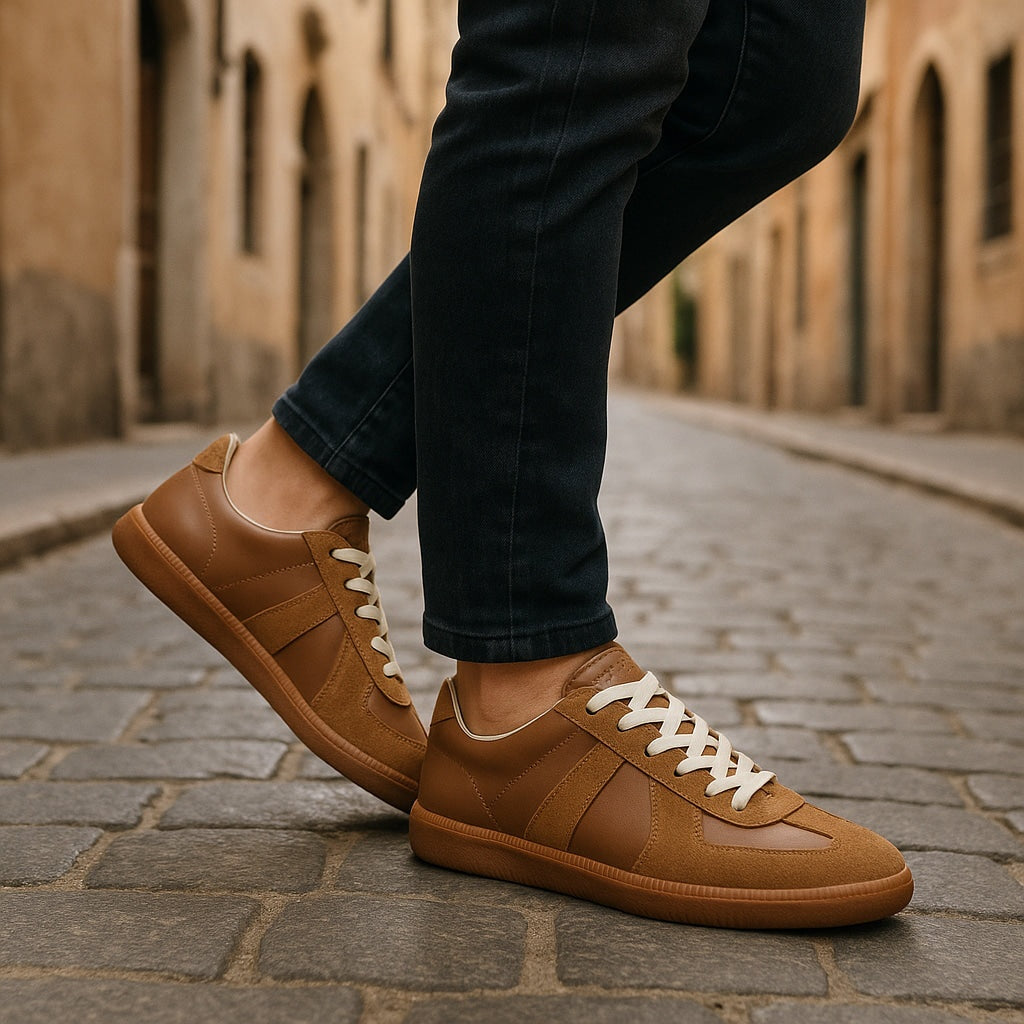 Mattia | Sneakers in Pelle Uomo Scamosciate Lacci