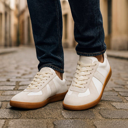 Mattia | Sneakers in Pelle Uomo Scamosciate Lacci