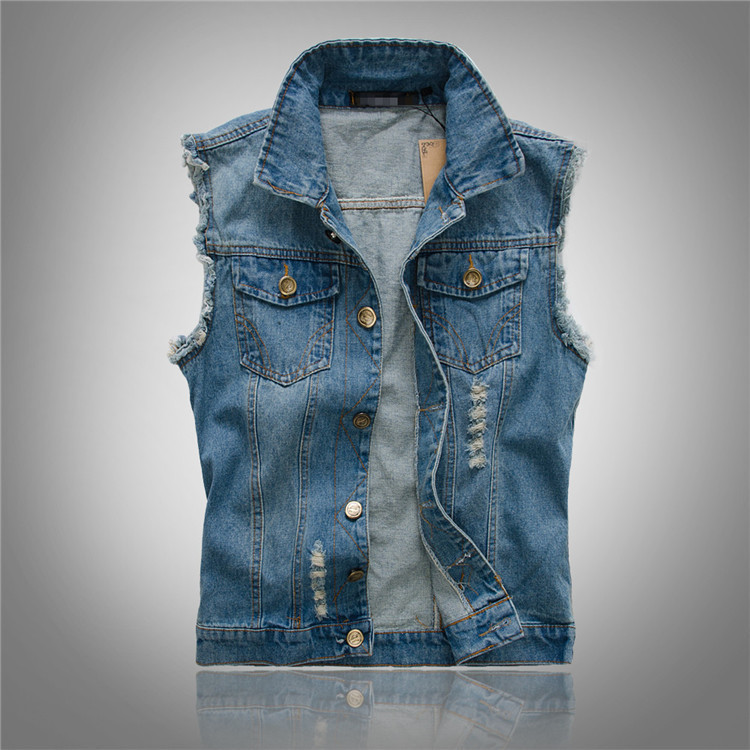 Nicola | Gilet in Denim Uomo Senza Maniche Streetwear