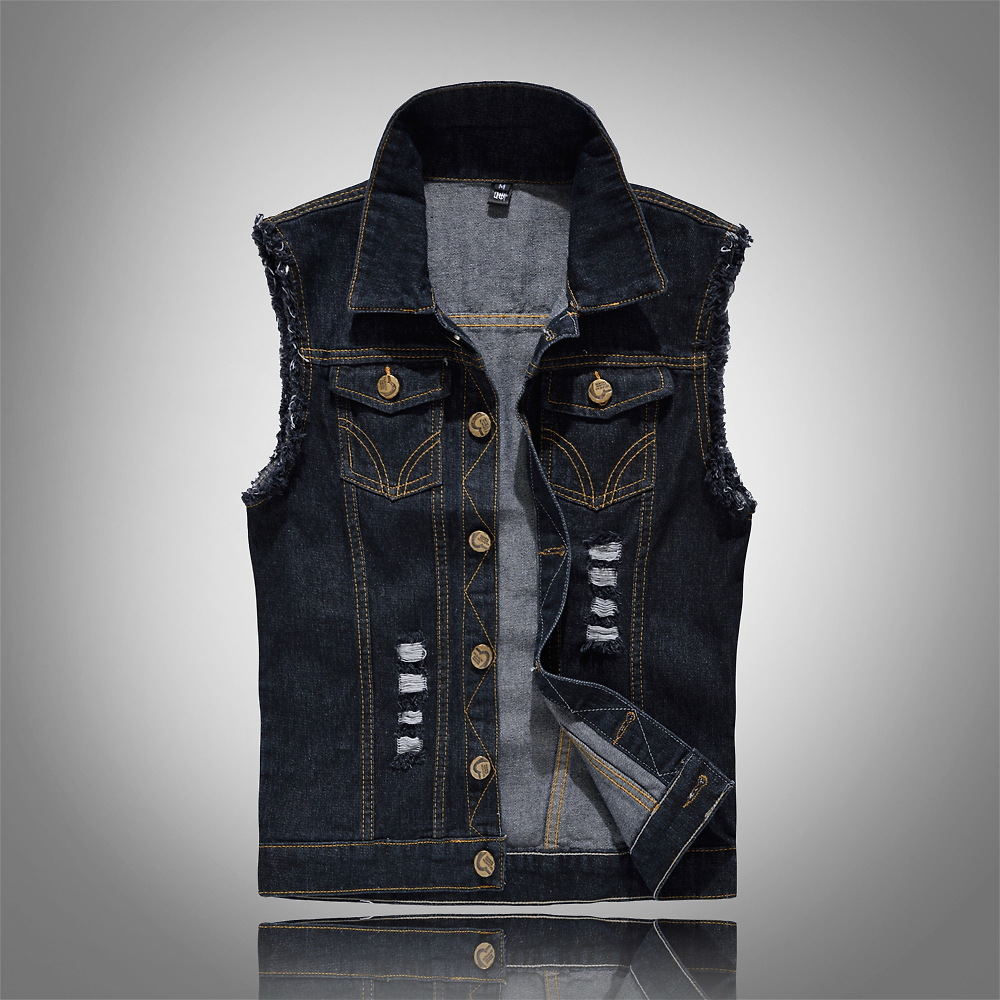 Nicola | Gilet in Denim Uomo Senza Maniche Streetwear