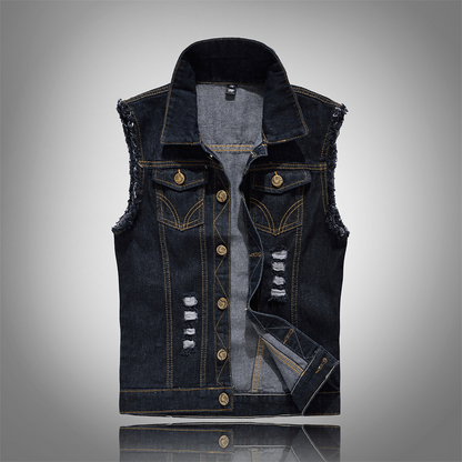 Nicola | Gilet in Denim Uomo Senza Maniche Streetwear