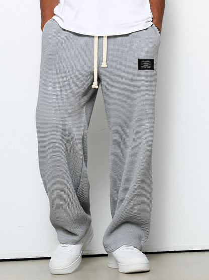 Nicola | Pantaloni Baggy Uomo in Maglia Waffle Vita Elastica