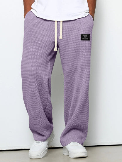 Nicola | Pantaloni Baggy Uomo in Maglia Waffle Vita Elastica