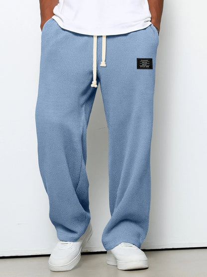 Nicola | Pantaloni Baggy Uomo in Maglia Waffle Vita Elastica