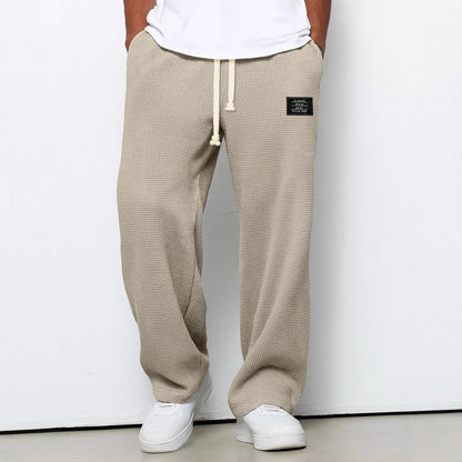 Nicola | Pantaloni Baggy Uomo in Maglia Waffle Vita Elastica
