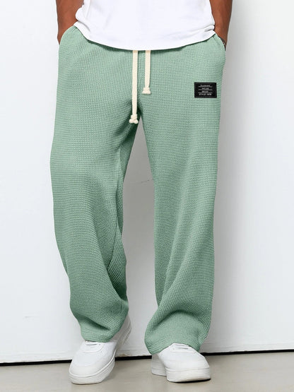 Nicola | Pantaloni Baggy Uomo in Maglia Waffle Vita Elastica