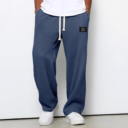 Nicola | Pantaloni Baggy Uomo in Maglia Waffle Vita Elastica