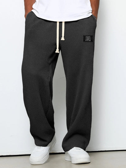 Nicola | Pantaloni Baggy Uomo in Maglia Waffle Vita Elastica