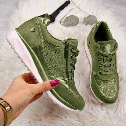 Noemi | Sneakers in Pelle Donna con Cerniera Laterale