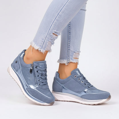 Noemi | Sneakers in Pelle Donna con Cerniera Laterale