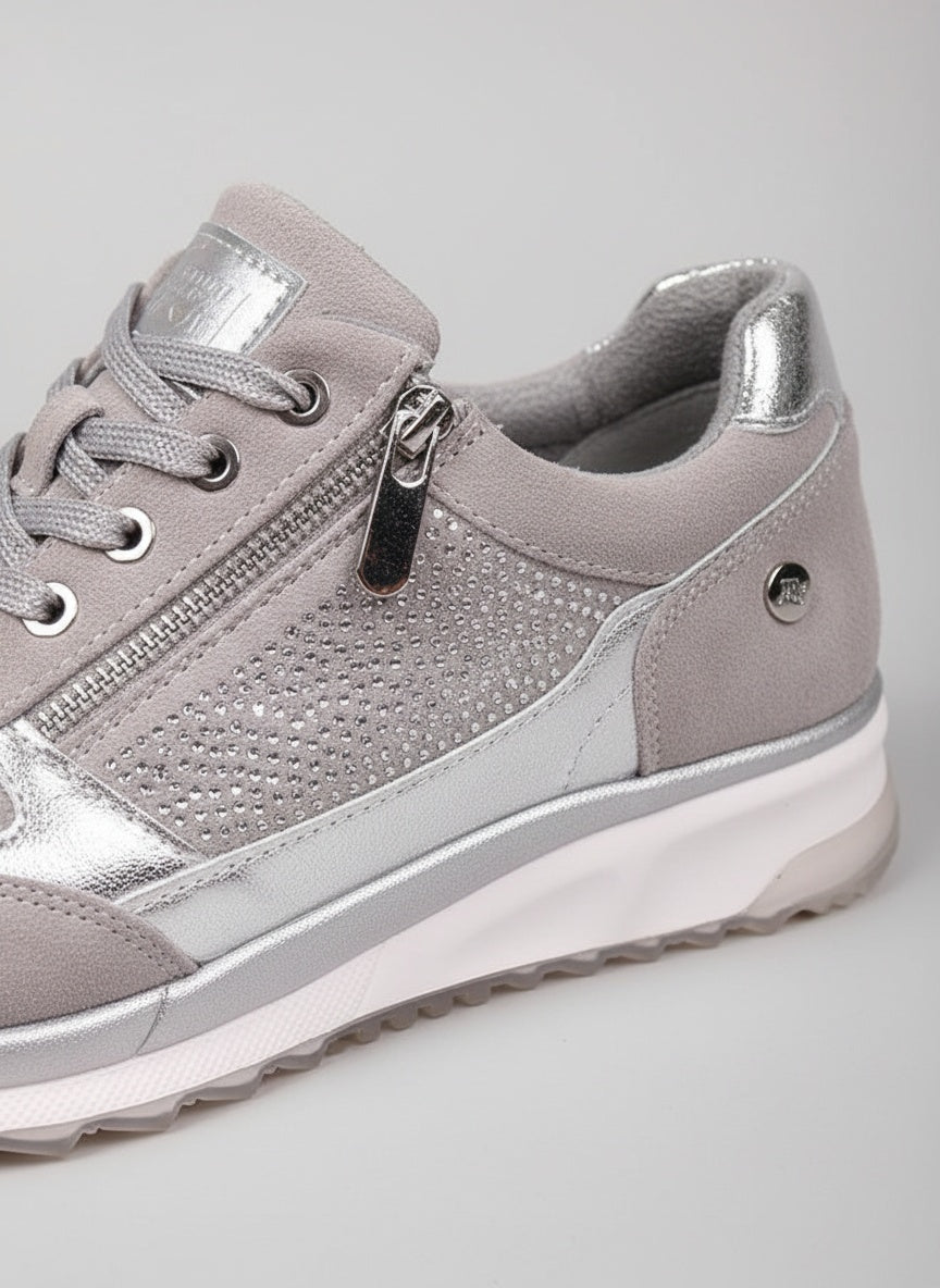 Noemi | Sneakers in Pelle Donna con Cerniera Laterale