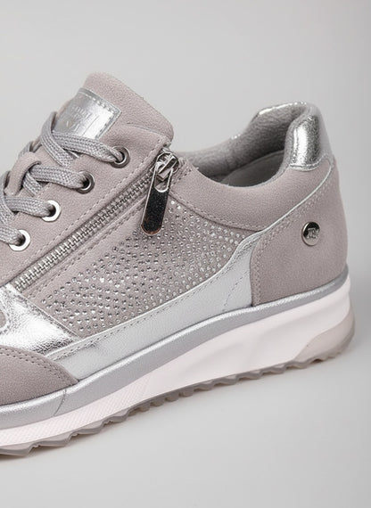Noemi | Sneakers in Pelle Donna con Cerniera Laterale