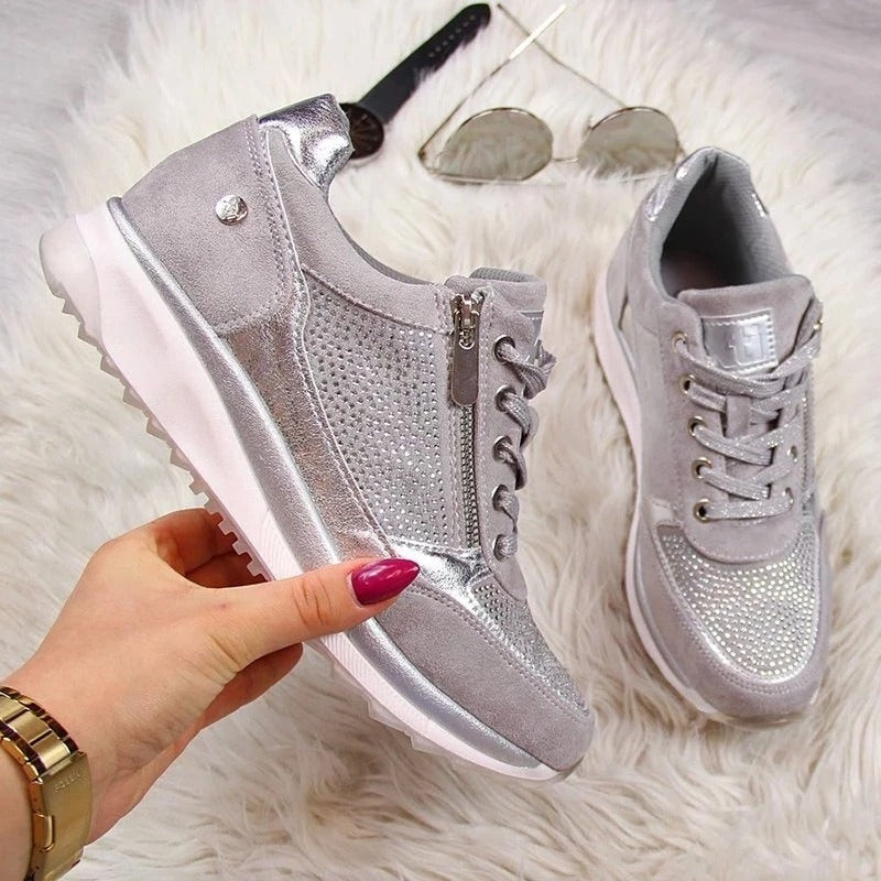 Noemi | Sneakers in Pelle Donna con Cerniera Laterale