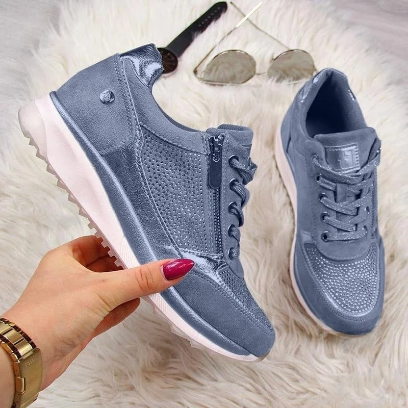 Noemi | Sneakers in Pelle Donna con Cerniera Laterale