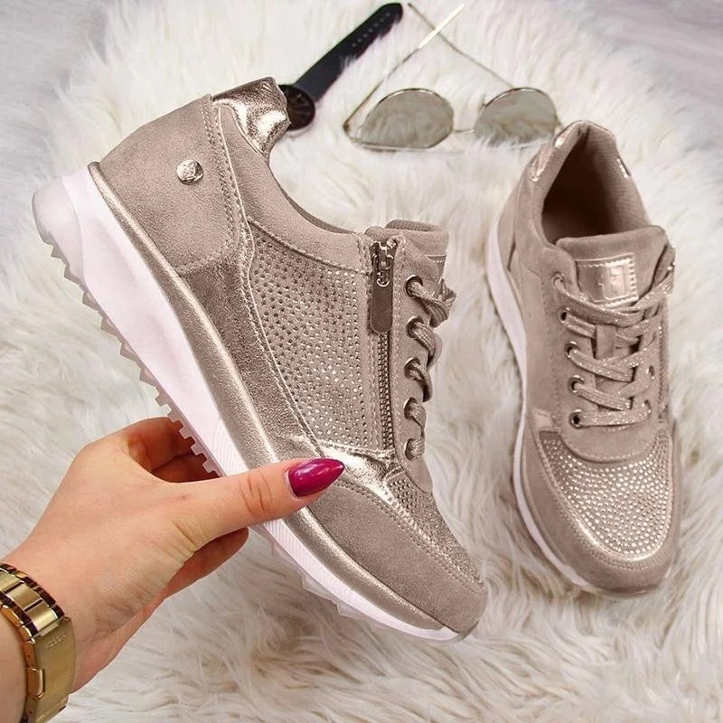 Noemi | Sneakers in Pelle Donna con Cerniera Laterale