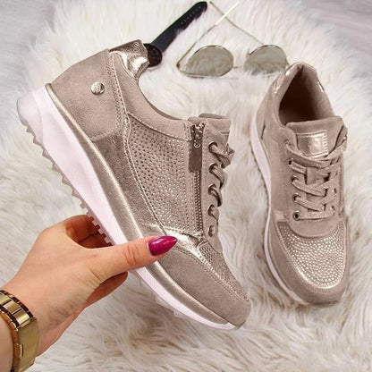 Noemi | Sneakers in Pelle Donna con Cerniera Laterale