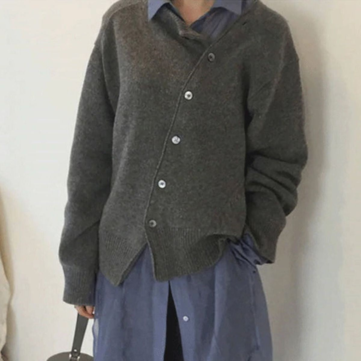 Paola | Cardigan Donna Maglia a Maniche Lunghe Bottoni