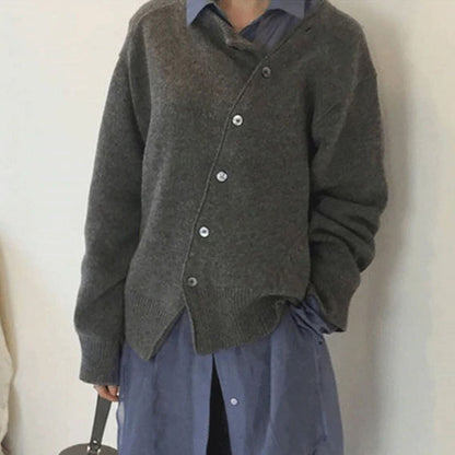 Paola | Cardigan Donna Maglia a Maniche Lunghe Bottoni