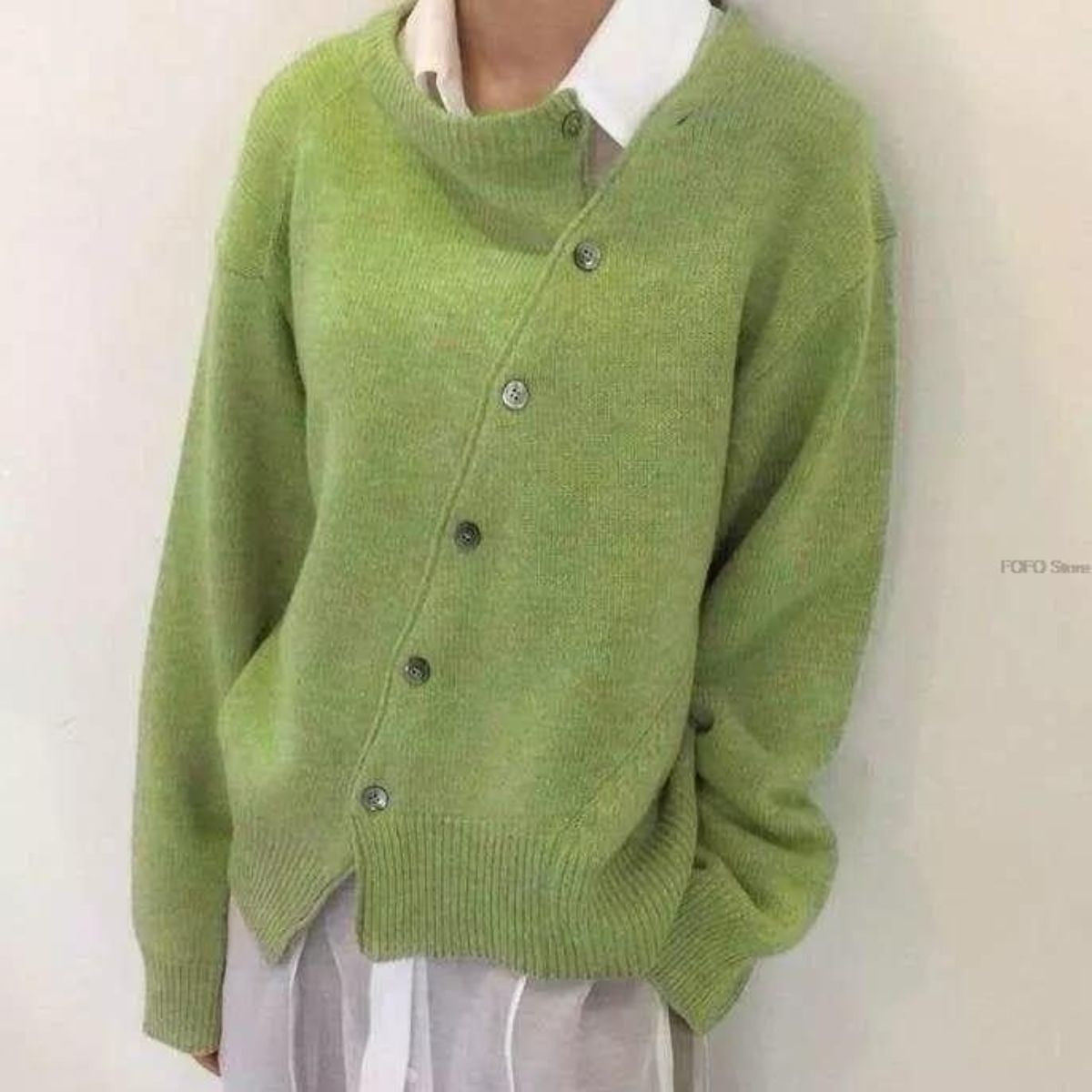 Paola | Cardigan Donna Maglia a Maniche Lunghe Bottoni