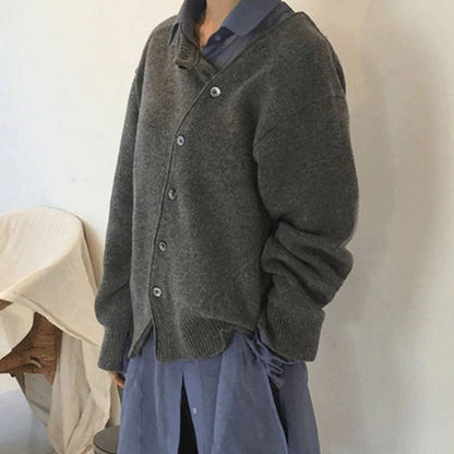 Paola | Cardigan Donna Maglia a Maniche Lunghe Bottoni