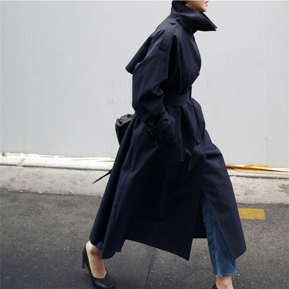 Perla | Cappotto Lungo Donna Cintura con Collo Alto Elegante