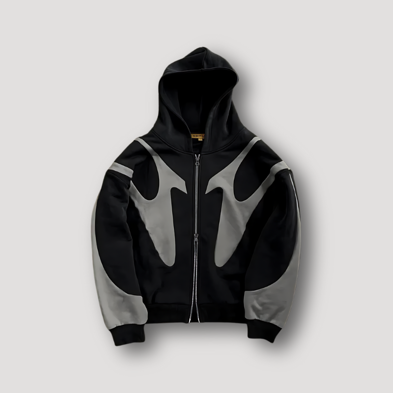 Pietro | Felpa con Zip Cappuccio Uomo Stampa Grafica