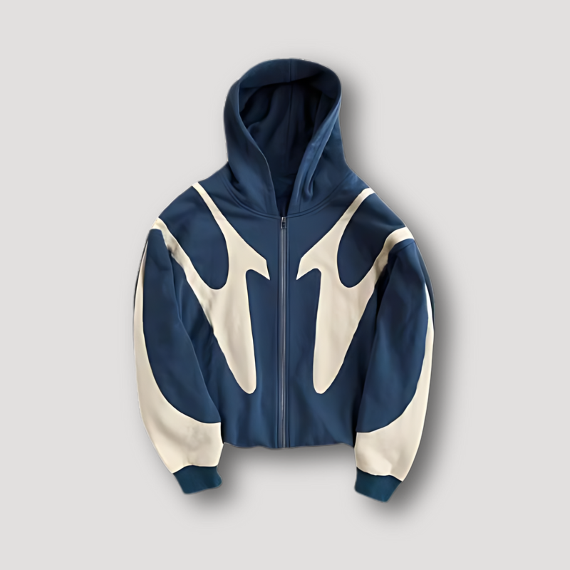 Pietro | Felpa con Zip Cappuccio Uomo Stampa Grafica