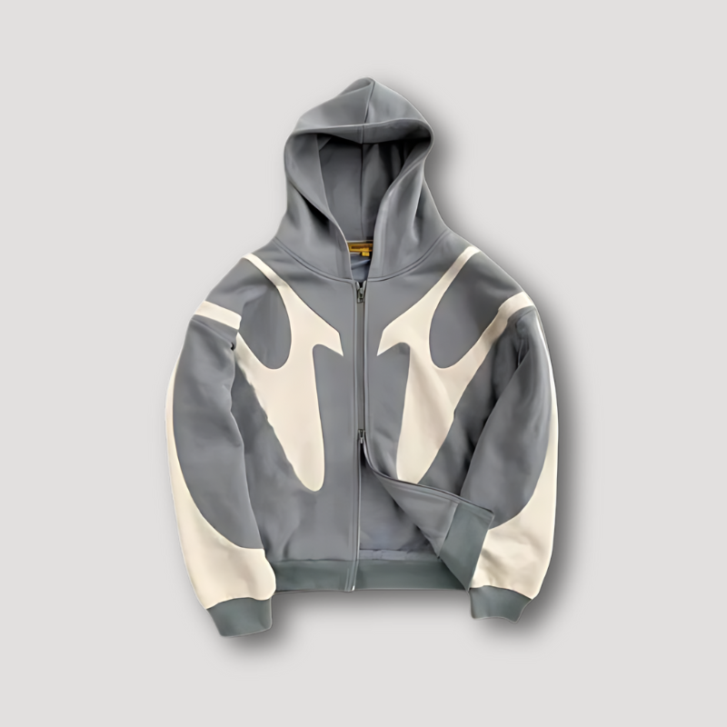 Pietro | Felpa con Zip Cappuccio Uomo Stampa Grafica