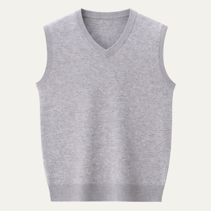 Pietro | Gilet di Maglia Scollo a V Uomo Senza Maniche
