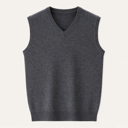 Pietro | Gilet di Maglia Scollo a V Uomo Senza Maniche