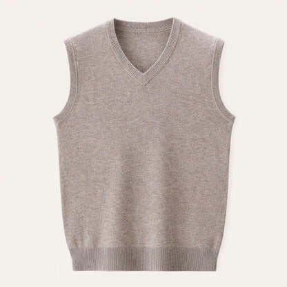 Pietro | Gilet di Maglia Scollo a V Uomo Senza Maniche
