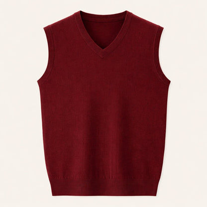 Pietro | Gilet di Maglia Scollo a V Uomo Senza Maniche
