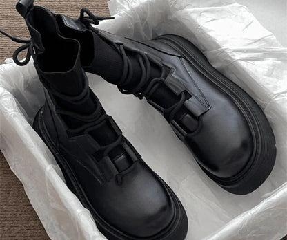 Rebecca | Anfibi Donna Stringati con Fibbie Suola Platform