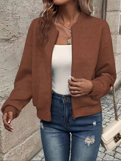 Rebecca | Giacca Bomber Donna a Maglia con Zip