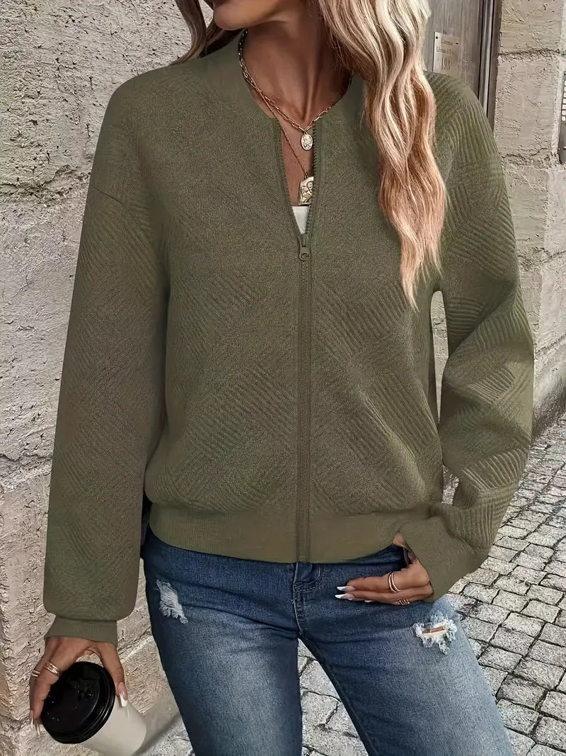 Rebecca | Giacca Bomber Donna a Maglia con Zip