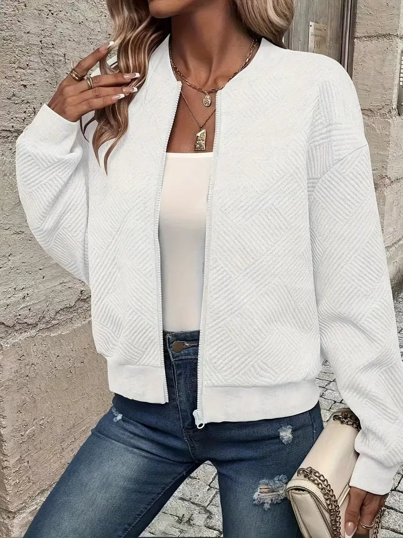 Rebecca | Giacca Bomber Donna a Maglia con Zip