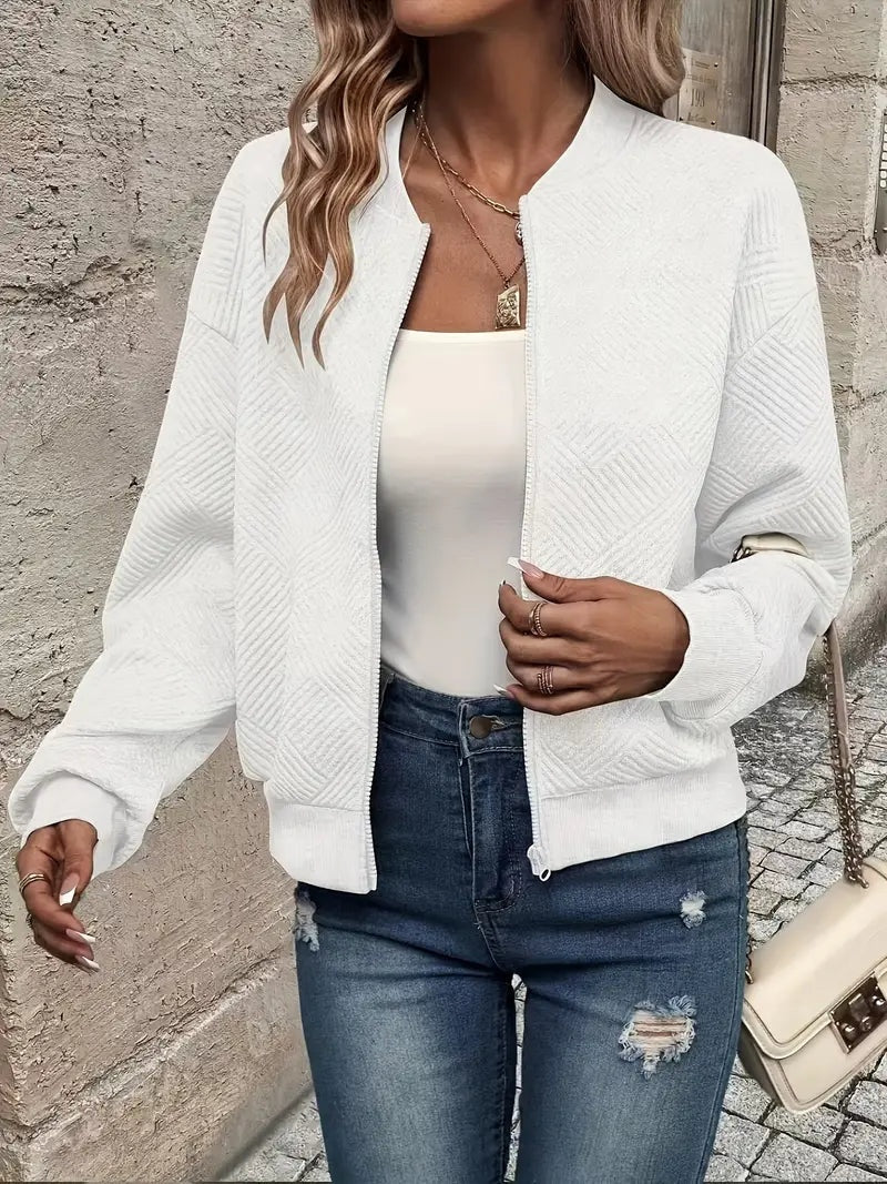 Rebecca | Giacca Bomber Donna a Maglia con Zip