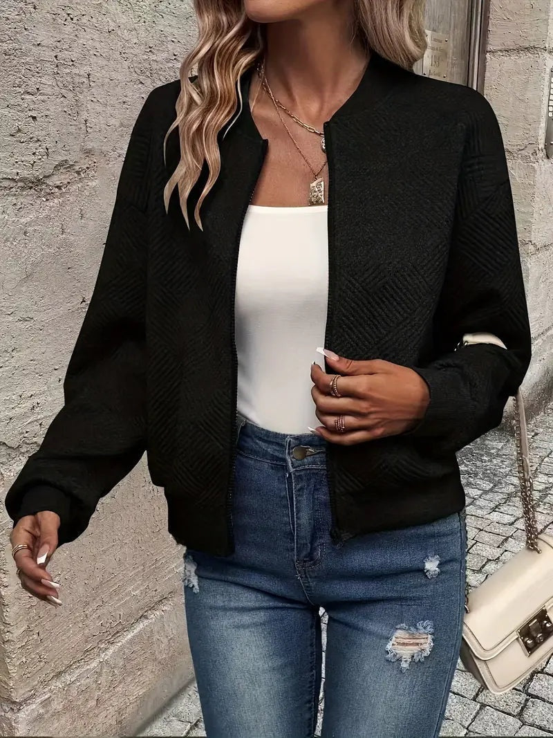 Rebecca | Giacca Bomber Donna a Maglia con Zip