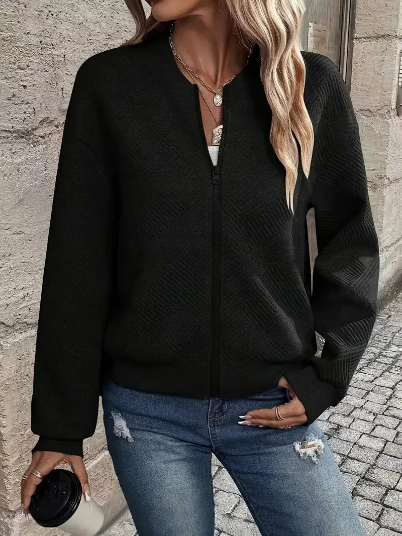 Rebecca | Giacca Bomber Donna a Maglia con Zip
