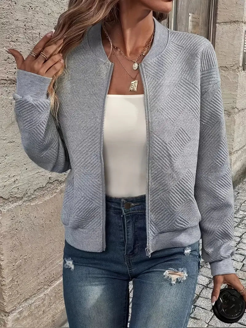 Rebecca | Giacca Bomber Donna a Maglia con Zip